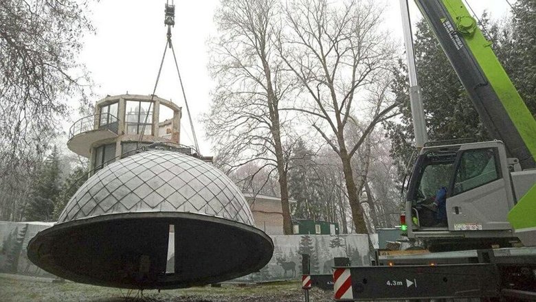 Купол демонтировали со здания обсерватории Минского планетария