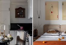 Игра контрастов и винтажные акценты: яркий и запоминающийся дизайн двушки 45 м²