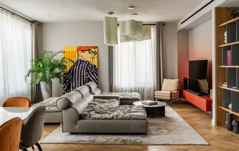 Квартира коллекционера: интерьер с wow-эффектом в московской трешке 150 м²