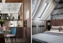 Лучший эксклюзивный проект 2025: двушка 45 м² с мансардным потолком и зеркальной кухней