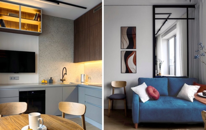 Как дизайнер превратила «бетонную коробку» в уютную однушку 34 м²