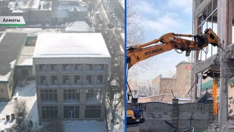 «Сказано — сделано»: в Алматы снесли очередное здание