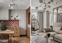 Современный комфорт и ретро 50–60-х: микс стилей в минской трешке 82 м² с панорамными окнами