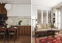 Светлая квартира 66 м² для ценителей искусства в Санкт-Петербурге