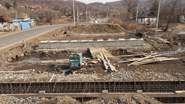 Новый автомобильный мост строят в посёлке Шкотово в Приморье