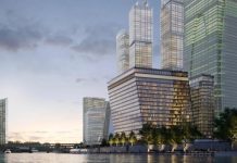 В «Москве-Сити» начался монтаж фасадов нового делового комплекса