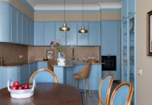 Трешка 142 м² с необычной планировкой и сложным интерьером