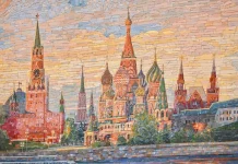 Для создания панно на Ленинградском вокзале понадобилось 10 тысяч кусков смальты