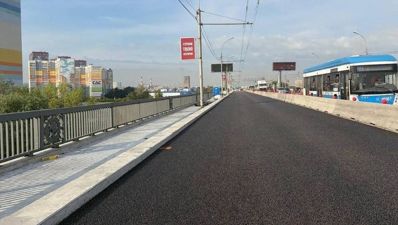 На Димитровском мосту в Новосибирске завершили второй этап ремонта