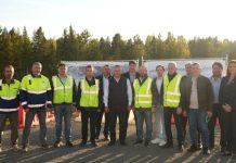 На стройплощадке обхода Шерагула начали возводить опоры путепровода