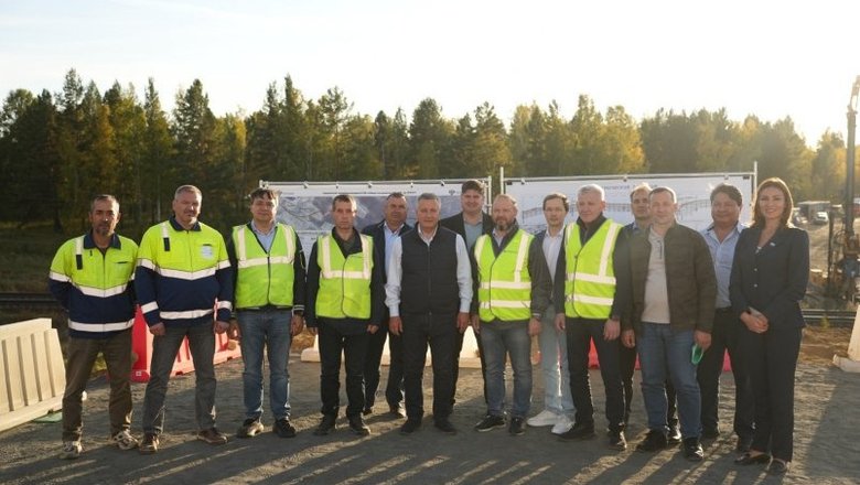 На стройплощадке обхода Шерагула начали возводить опоры путепровода